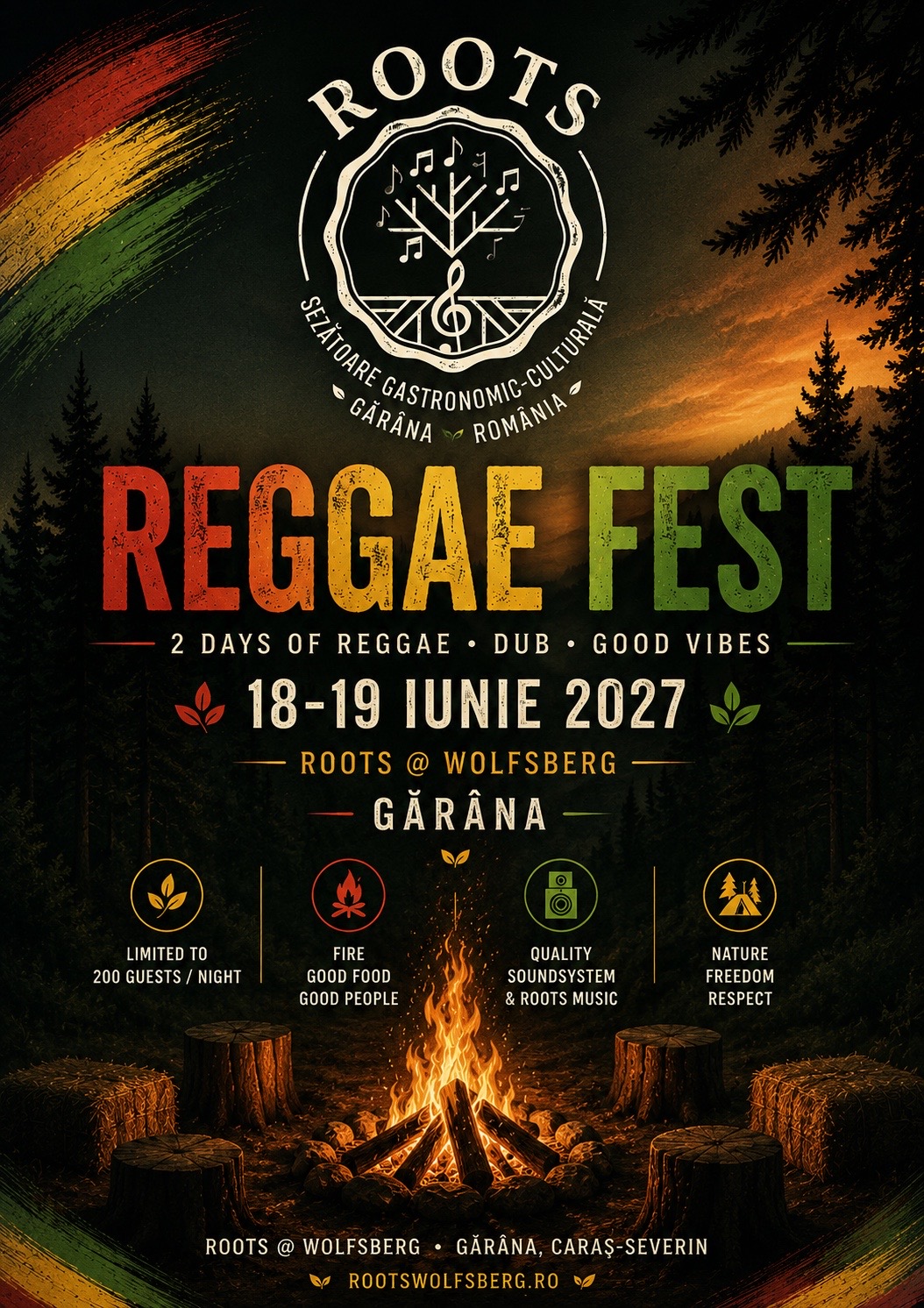 Afiș Reggae Fest la ROOTS