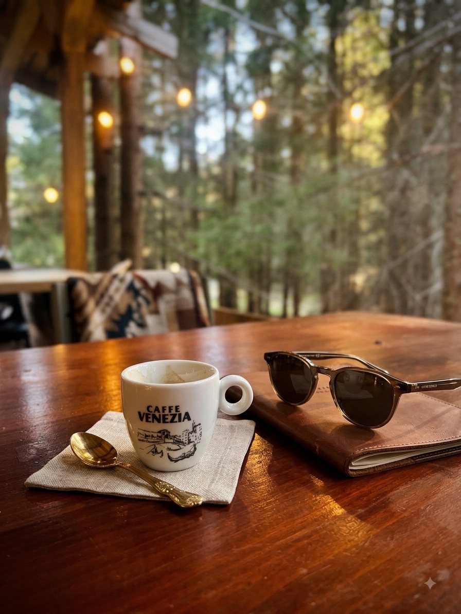 Cafea la ROOTS, cu pădurea aproape